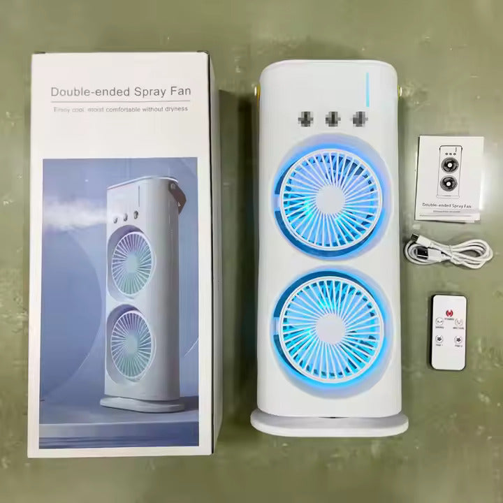 Mini Air Cooler Double Ended Spray Cooling Fan With Mist Humidifier